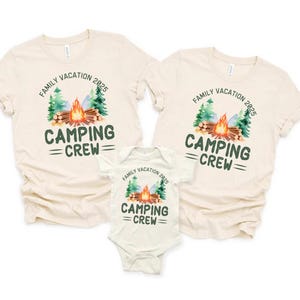 Family Vacation 2025 Camping Crew Shirts, Family Camp Life Memories Shirts, Camper Shirt, Gift For Camper, Matching Camping Vacation Tshirts