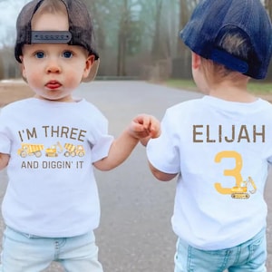 Personalized Construction Birthday Shirt: Toddler Truck Tee