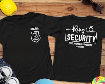 Custom Ring Security Shirt Personalized Ring Bearer Shirt Gift Ring Bearer Proposal Gift Ring Security Shirt, Ring Bearer Outfit Ring Dude