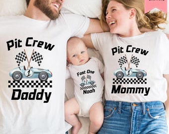 Custom Pit Crew verjaardagsshirt twee snelle Pit Crew familie eerste verjaardag shirt 1e race verjaardagsfeestje Shirts Pit Crew partij shirt Fast One