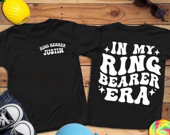 Camisa de seguridad de anillo personalizada, camisa personalizada de mi época de portador de anillos, regalo de propuesta de portador de anillos, camisa de seguridad de anillo, atuendo de portador de anillos