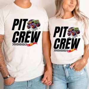 Family Monster Truck custom pit crew birthday shirts, racecar birthday shirts, matching Monster truck  shirts , Monster car birthday party