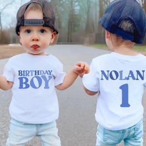 Personalized Name Birthday Boy Toddler Shirt, Custom Birthday Boy Gift, Custom Gift for Birthday Party, 1st 5st birthday boy First Birthday
