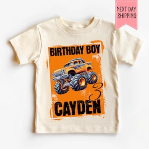 Personalized Monster Truck Birthday Shirt: Custom Kids Tee