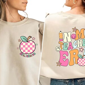Personalized Teacher Era Sweatshirt: Custom Name Crewneck