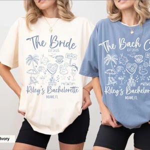 Beach Bachelorette Party Shirt, Customized Bachelorette Comfort Colors Shirts, Bachelorette Party Shirts Bridal Party Gift Beach Bach Shirts