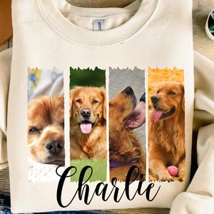 Maglietta personalizzata per mamma di cane, magliette personalizzate con muso di cane, maglietta con ritratto di animale domestico, maglietta con nome del cane, regalo di Natale per mamma di cane, regalo commemorativo per animali domestici