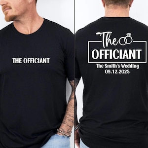 Wedding Officiant Shirt, Personalized Officiant Gift, Marriage Officiant Gift, Ordained Minister Shirt, Wedding Gift The Man Myth Legend Tee