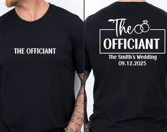 Wedding Officiant Shirt, Personalized Officiant Gift, Marriage Officiant Gift, Ordained Minister Shirt, Wedding Gift The Man Myth Legend Tee