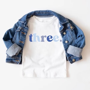 Three Shirt for Boys 3rd Birthday Shirt Three Shirt BoyThird Birthday Toddler T Shirt Natural Toddler Shirt 3rd Birthday Shirt Toddler