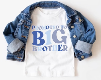 Promoted To Big Brother Shirt, Big Brother Pregnancy Announcement Shirt Toddler Brother Sweatshirt Big Brother Gift Big Brother Announcement