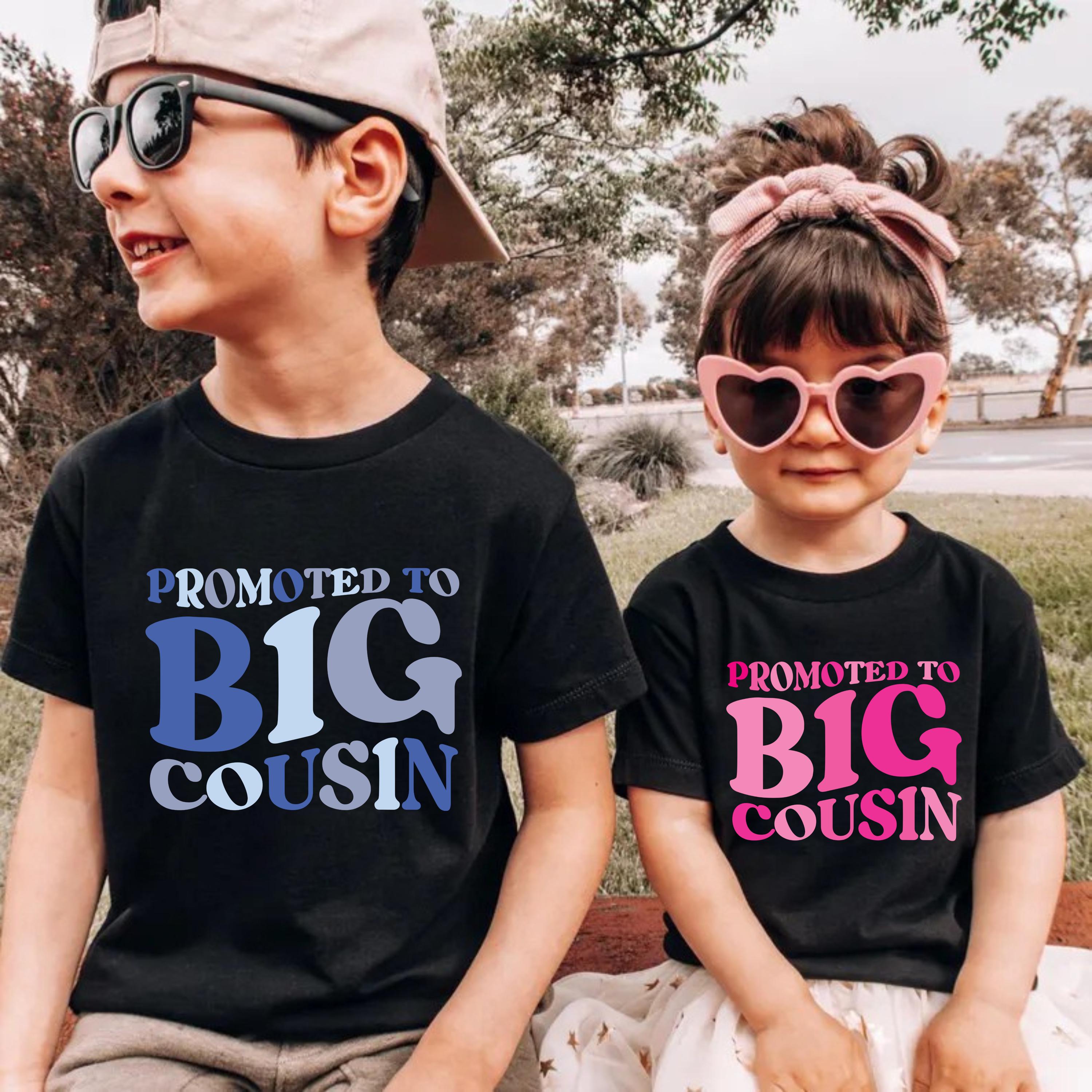 Promoted To Big Cousin Toddler Shirt: Floral Cousin Club