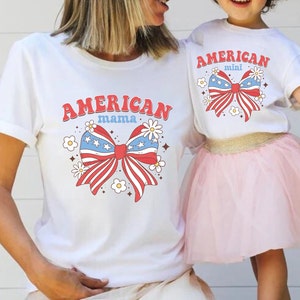 Cute Mama and mini outfit 4th of July Mama and mini Matching Shirts Besties Shirts Matching Mother Daughter Shirts  Mothers Day Gift