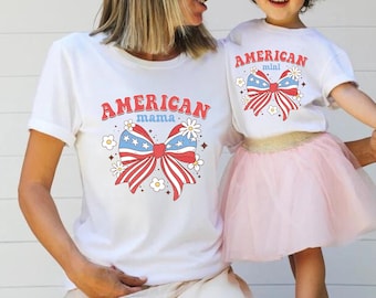 Cute Mama and mini outfit 4th of July Mama and mini Matching Shirts Besties Shirts Matching Mother Daughter Shirts  Mothers Day Gift