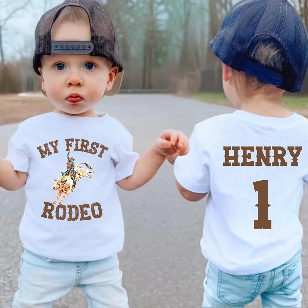 Personalized My First Rodeo Birthday Shirt, Rodeo Birthday Boy Shirt ...