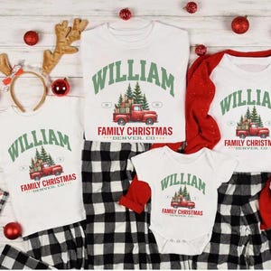 Custom Family Christmas Shirts Personalized Matching Family Christmas Tshirt Personalized Name Christmas Shirt Vintage Holiday Custom Tshirt