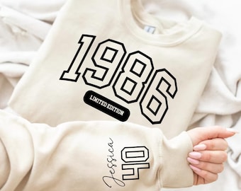 Custom Name 40th Birthday Shirt Gift Chapter 40 Shirt Personalized 40th  Birthday Shirt Vintage 1986 Shirt Birthday Gift Women 40th Birthday