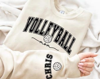 Personalized Volleyball Mom Sweatshirt: Custom Team Name Sweater