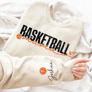 Personalisiertes Basketball Mom Sweatshirt, Basketball Mom Geschenk für Mama Muttertagsgeschenk für sie, Spieltag Sweatshirt, Basketball Mama Tshirt