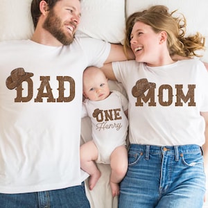 Customized My 1st Rodeo T-Shirt Family Matching  Rodeo Birthday Shirt Cowboy Theme Birthday Shirt , Western Bday Outfit, 1st Birthday Boy
