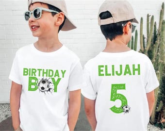 Custom Soccer Birthday Shirt, Boy Birthday Shirt, Birthday Party Shirt, Personalized Soccer Birthday Boy Shirt, Sports Birthday Boy Tshirt