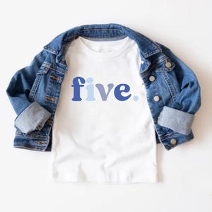 Five Birthday Shirt Boy 5th birthday gift, fifth birthday tee boys  5th birthday, fifth birthday 5th birthday Tshirt Five years old Kids Tee