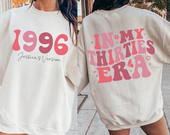 Personalized 30th Birthday Shirt, Limited Edition 1996 Sweatshirt for 30th Birthday, 1996 Year Number Sweatshirt,30th birthday gift for her