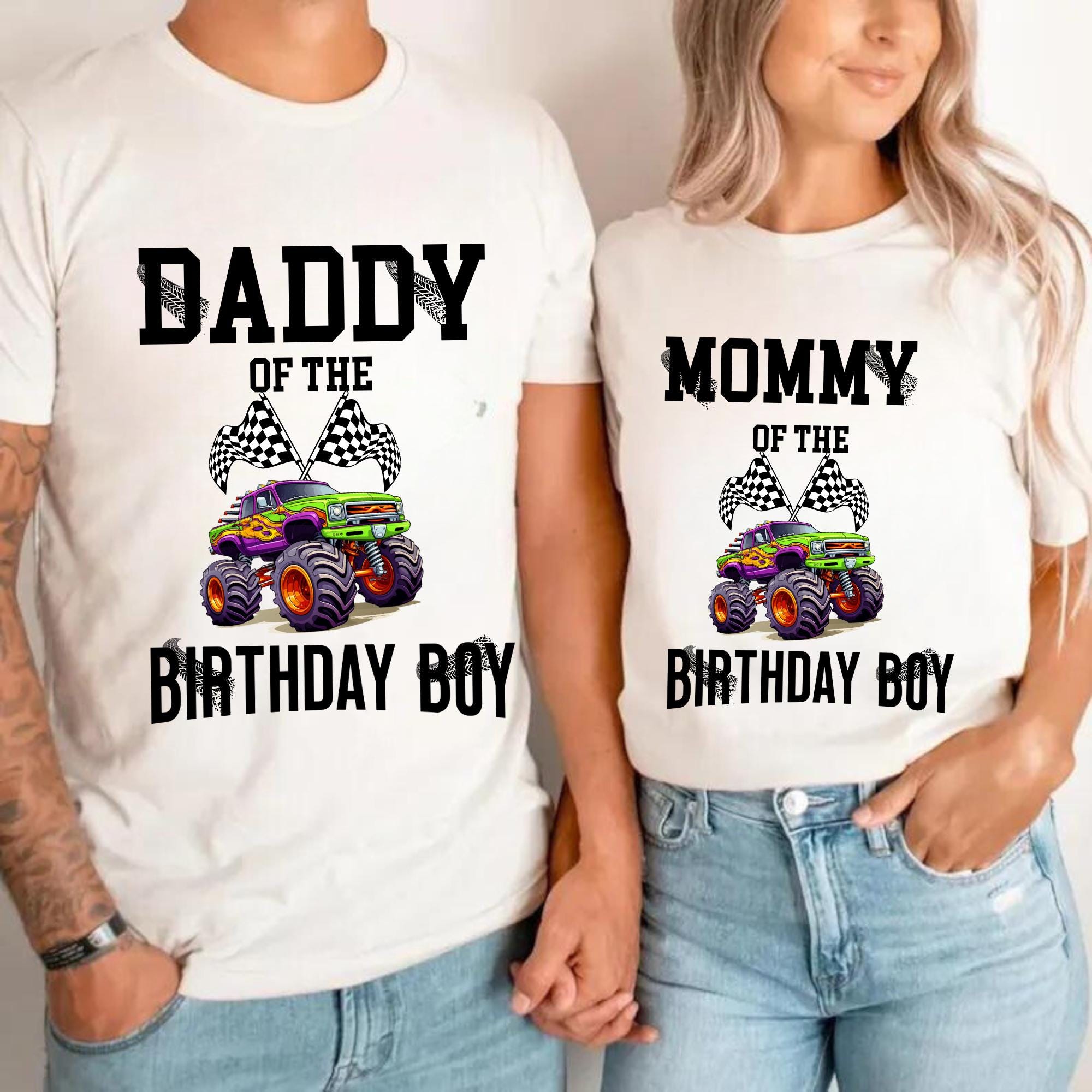 Monster Truck Birthday Shirt, Custom Family Monster Truck Shirts, Personalized Toddler Monster Truck Tee, Toddler Boy Birthday Truck Shirt