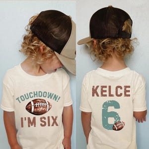 Personalized Football birthday shirt boy, Football birthday party tee, Custom birthday football shirt, Kids name age birthday shirt, Sport