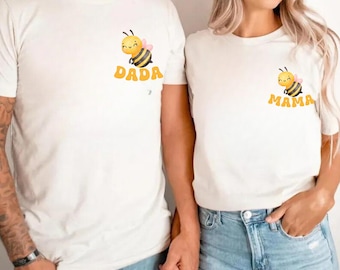 Bee First Birthday Family Matching Shirts, 1st Bumble Bee Birthday Tee,c Queen Bee Day, Hap Bee Theme Birthday, One Bee Birthday Outfit Bee