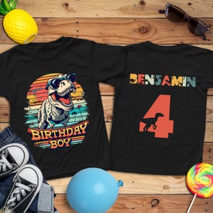 Personalized Dinosaur Birthday tshirt, Boys Birthday Dinosaur tshirt, Dino shirt, Toddler Dinosaur shirt, Dinosaur boys tee, gift for boys