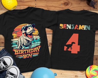 Personalized Dinosaur Birthday tshirt, Boys Birthday Dinosaur tshirt, Dino shirt, Toddler Dinosaur shirt, Dinosaur boys tee, gift for boys