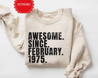 1975 Birthday Shirt, Vintage 1975 Shirt, 50th Birthday Tshirt 1975 Birthday T-shirt 50 Year Old Shirt 1975 Birthday Gift Women's 50th Shirt