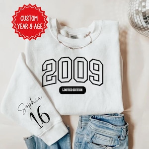 Custom Sweet 16 Birthday Tshirts, Sixteen Shirt for Girl,16th Birthday Gift for Daughter, Sweet Sixteen Gift,Personalized 16 Bday Sweatshirt