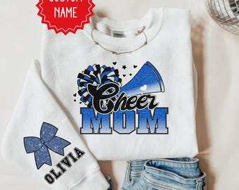 Personalized Cheer Mom Sweatshirt: Custom Team Name Gift