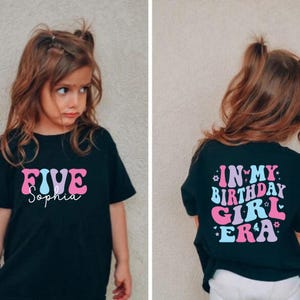 Personalisiertes &#39;Birthday Girl Era&#39; Kleinkind T-Shirt: Retro personalisiertes Geburtstagsgeschenk