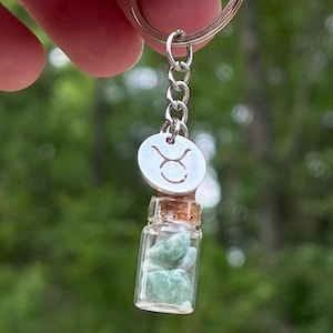 Taurus-Emerald Keychain