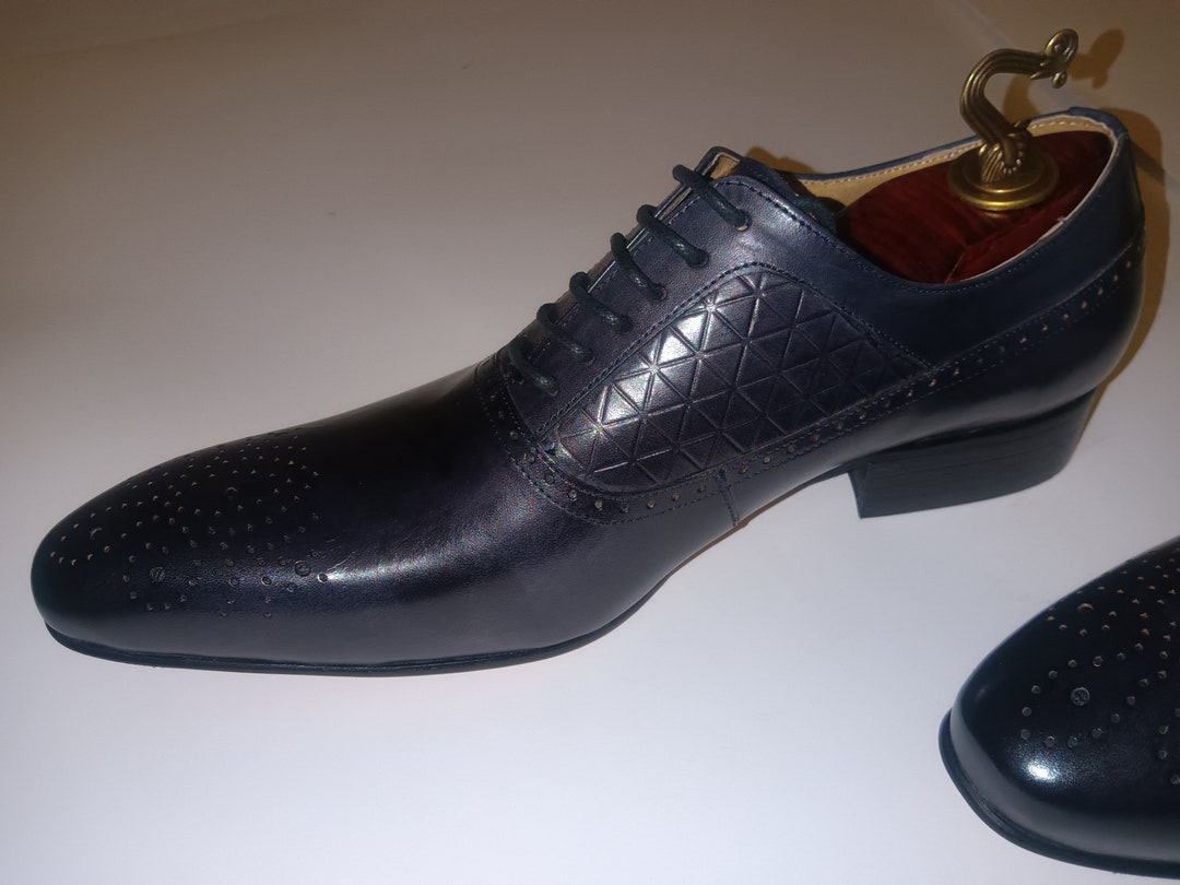 New Gray Men Handmade Leather Dress Shoes Oxford Lace up Shoes Etsy