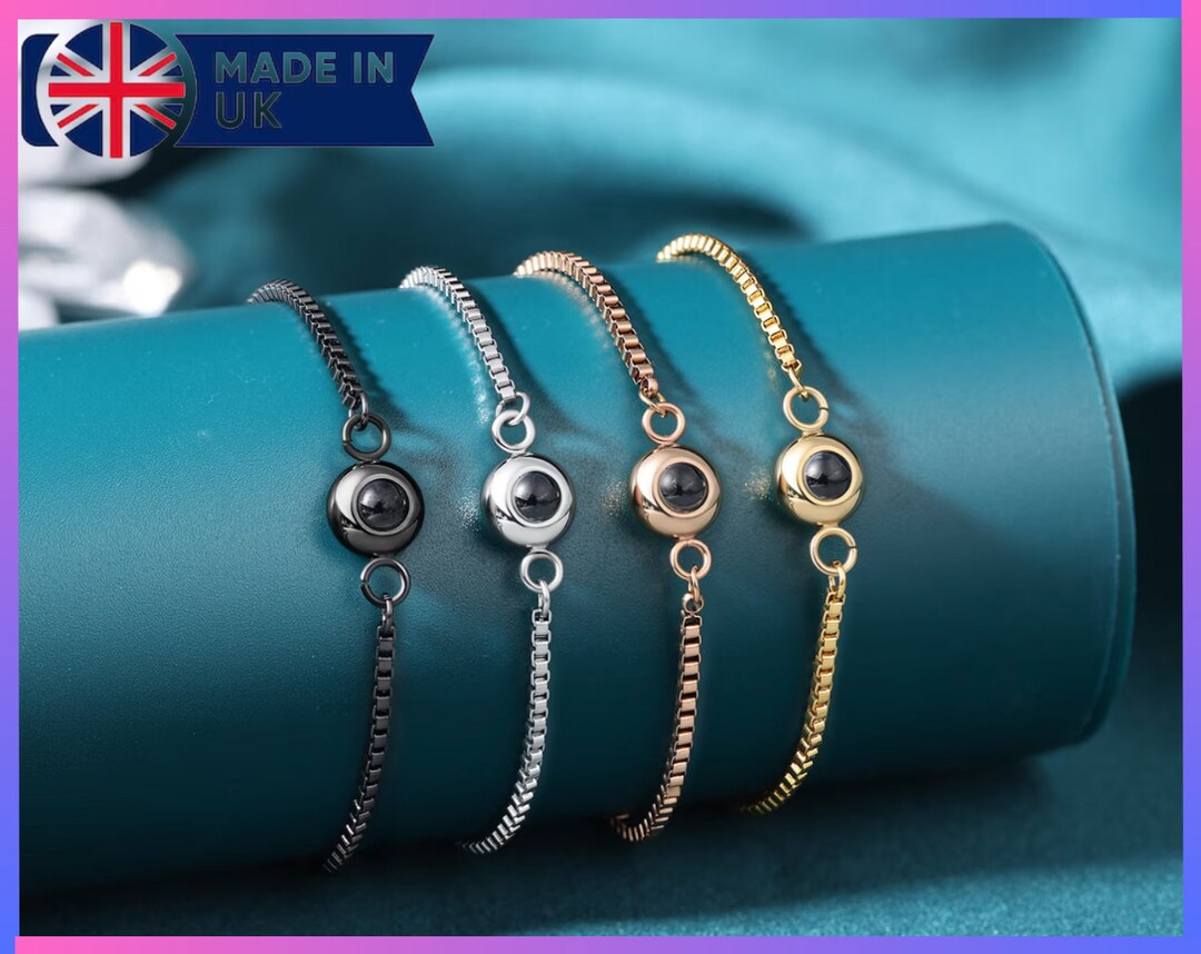 Custom Projection Bracelet Personalised Picture Inside Etsy