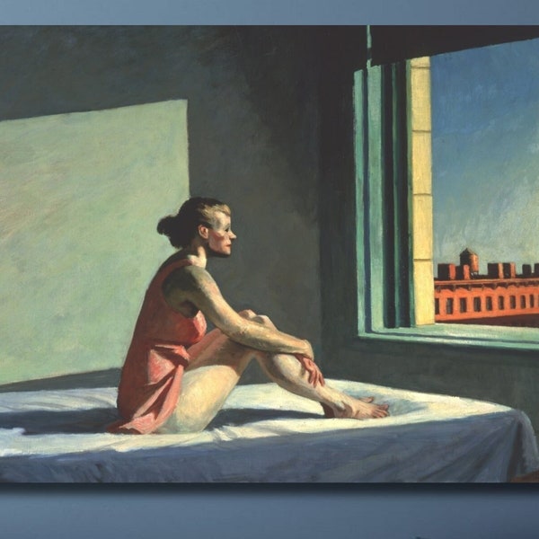 Edward Hopper Morning Sun 1952 Canvas Print Wall Art,Hopper Poster,Hopper Painting,Hopper Print,Archival Giclee,Art Reproduction