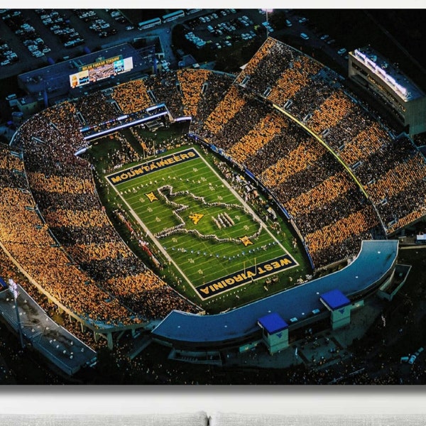 West Virginia Wvu Wall Art, colosseo, Celebrate Your Love for the Mountaineers: Gift For Fans,Adorn Your Walls with Milan Puskar Stadium Art