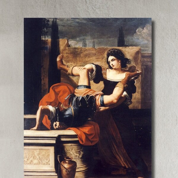 Timoclea Tötet Hauptmann Alexander des Großen ArtPrint 1659 Elisabetta Sirani Feministische Kunst Renaissance Italien Fundacion Renée Navarrete Risco