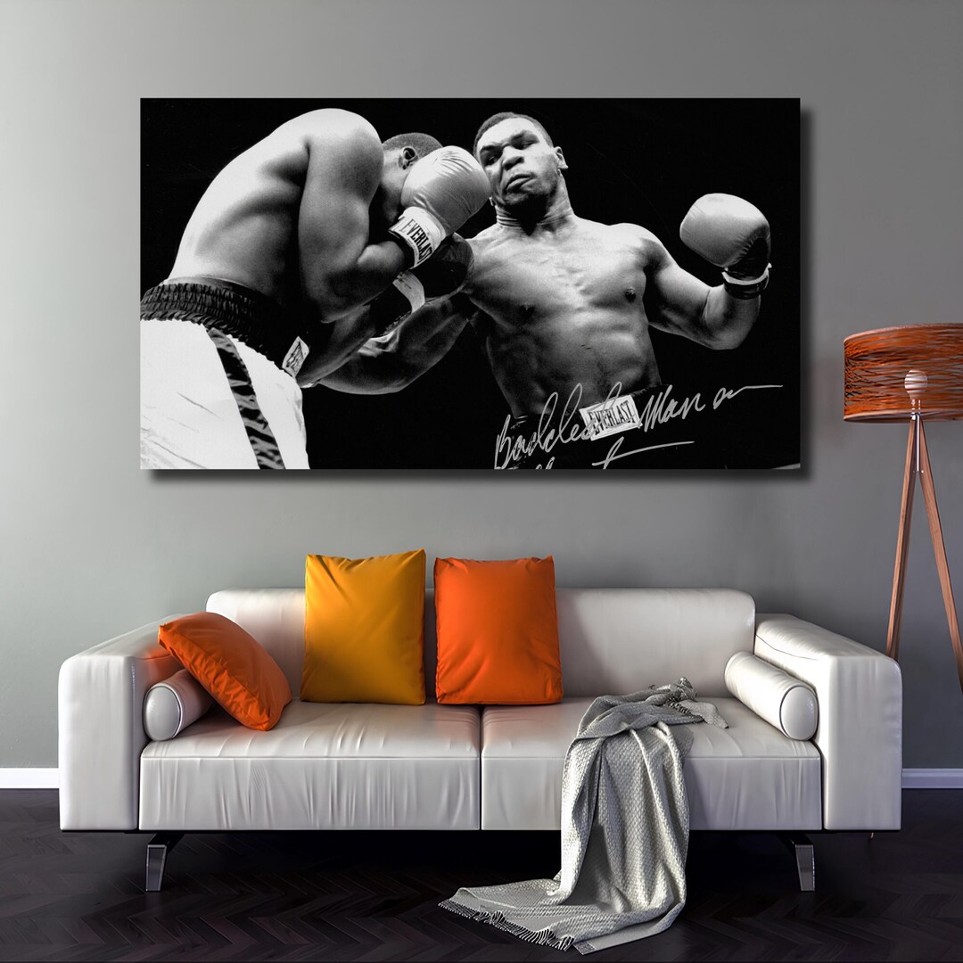 Mike Tyson Ready to Hang Canvas Wall Art ,poster, Boxing Canvas Wall