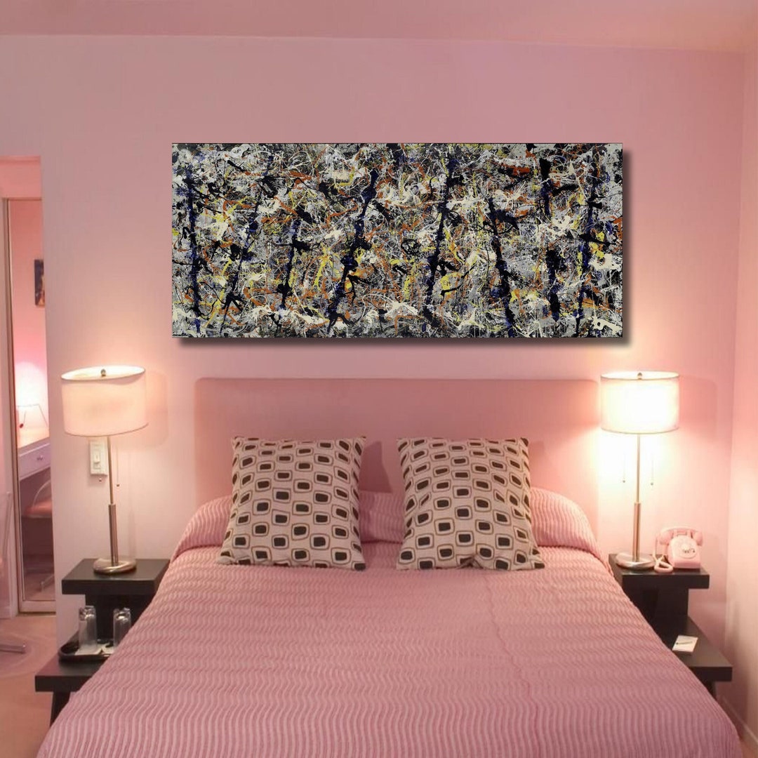 Extra Large Canvas Wall Art Jackson Pollock Canvas Wall Art Etsy