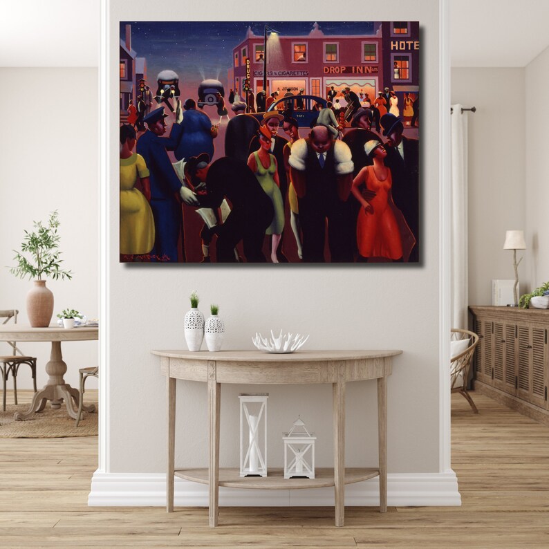Archibald Motley Black Belt, Jazz Age Modernist Canvas Poster, Jazz Art