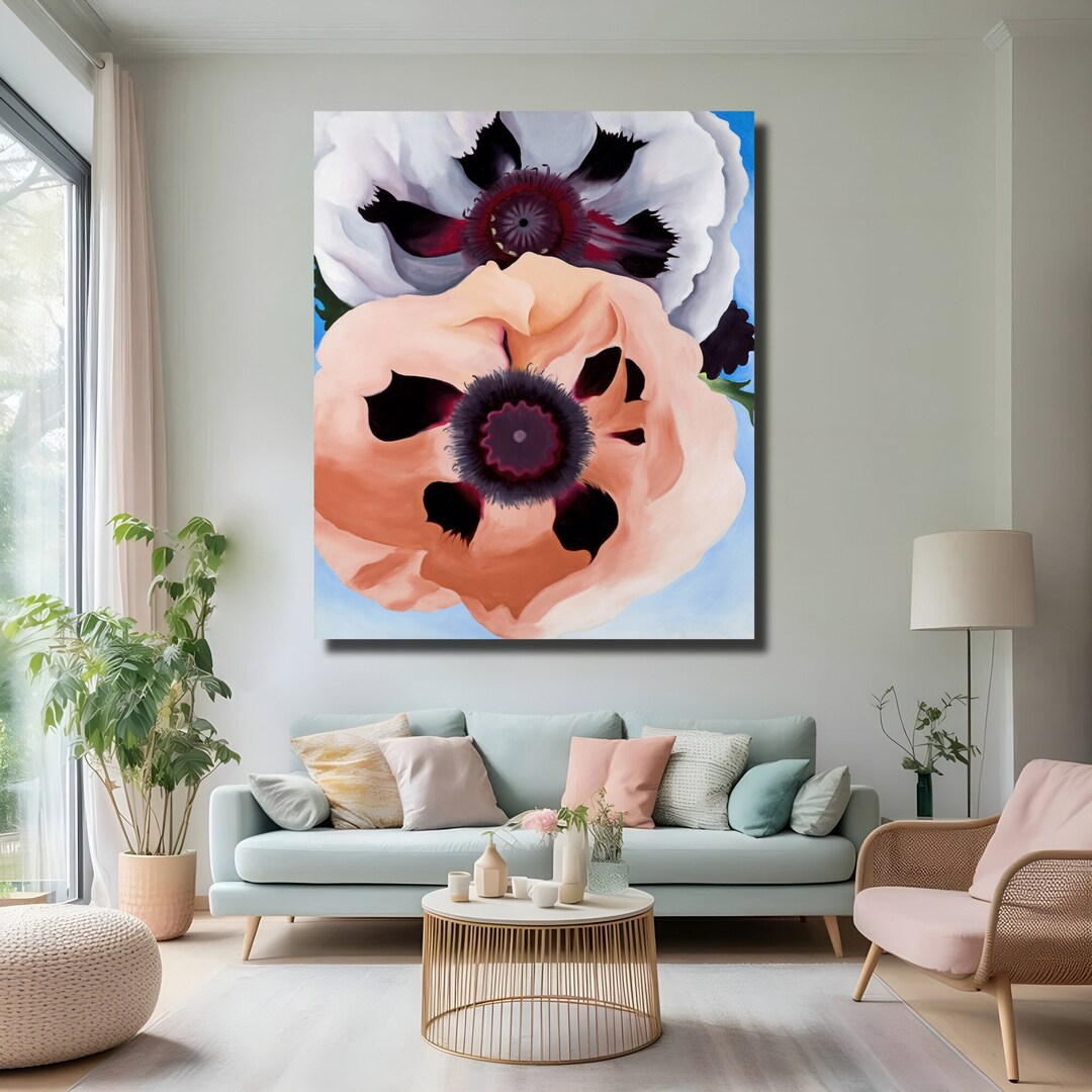 Georgia O'keeffe Poppies Art Print 1950 American Painter Vintage Poster ...
