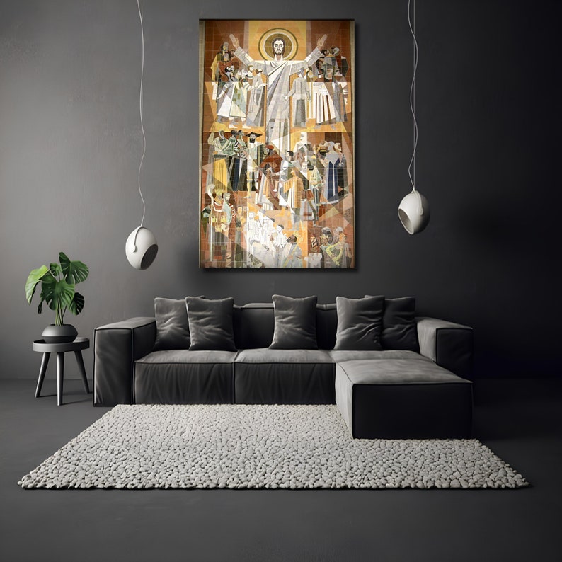 Touchdown Jesus Poster Print Art, Touchdown Jesus Canvas Wall Art
