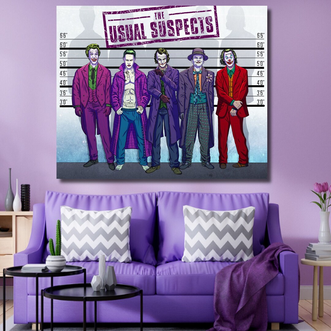 Joker Wall Decor Comic Poster Ready to Hang the Usual Suspects Etsy
