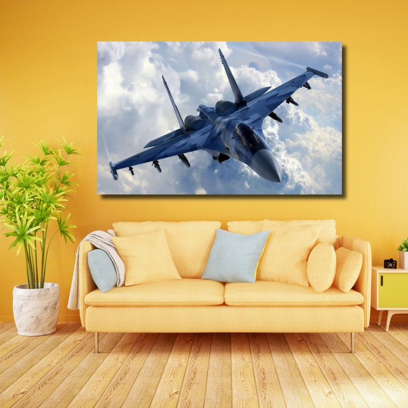 F-16 Falcon Fighter Jet Canvas Wall Art F-16 Military Plane Pattern ...