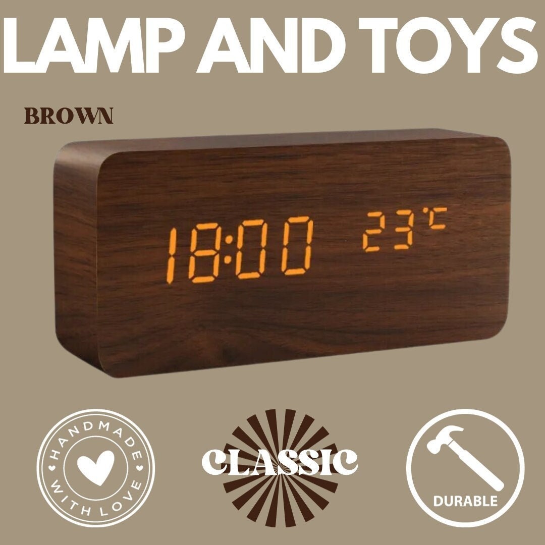 HANDMADE WOODEN CLOCK Bedside Table Clock Desk Clock Etsy